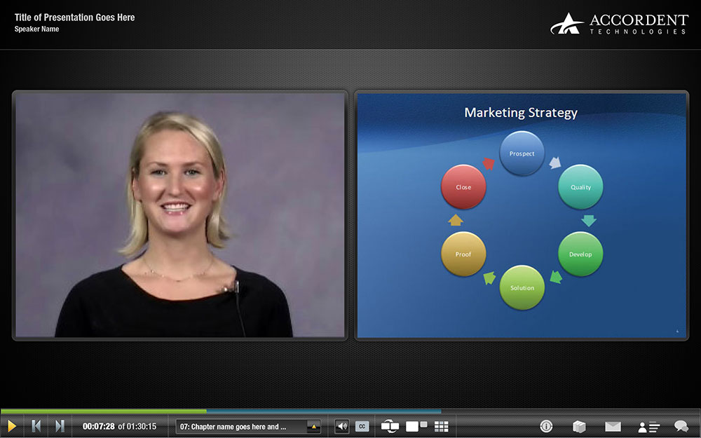 Webcast UI for desktop