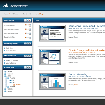 Web Portal with listing of ingested webcasts