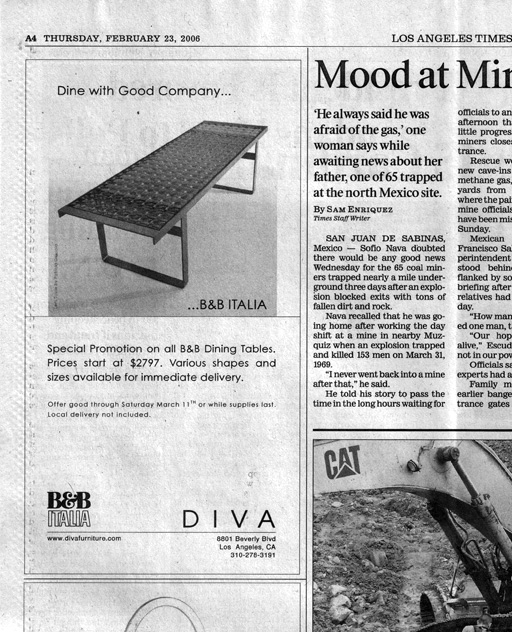 Ad B&B Dining Tables - newspaper