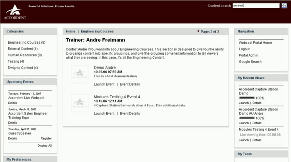 Web Accordent Media Management System  portal version 2