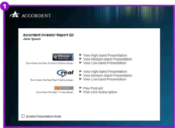 Webcast launch window