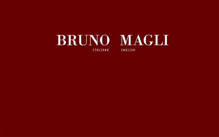 Bruno Magli's website - intro page with language selection