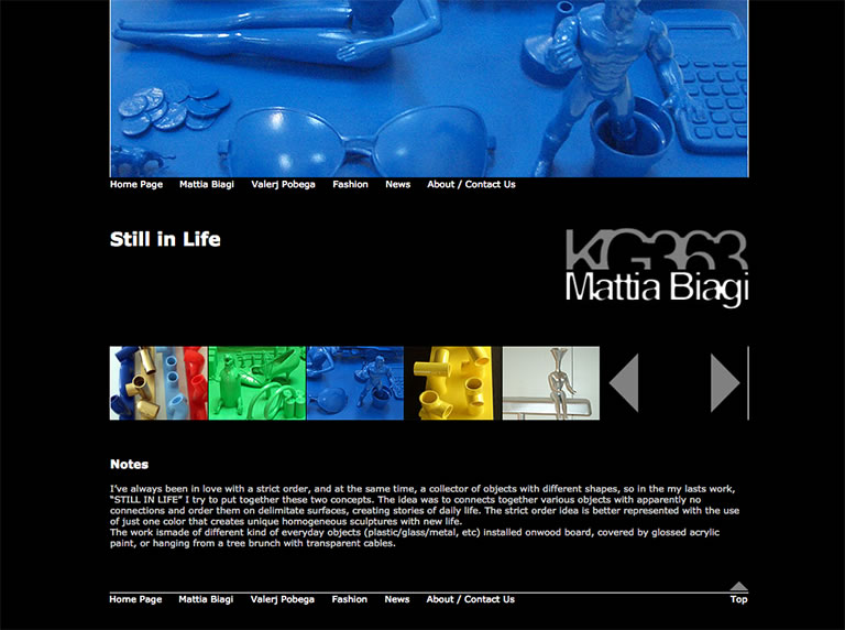 KG363 website - Mattia Biagi's personal project