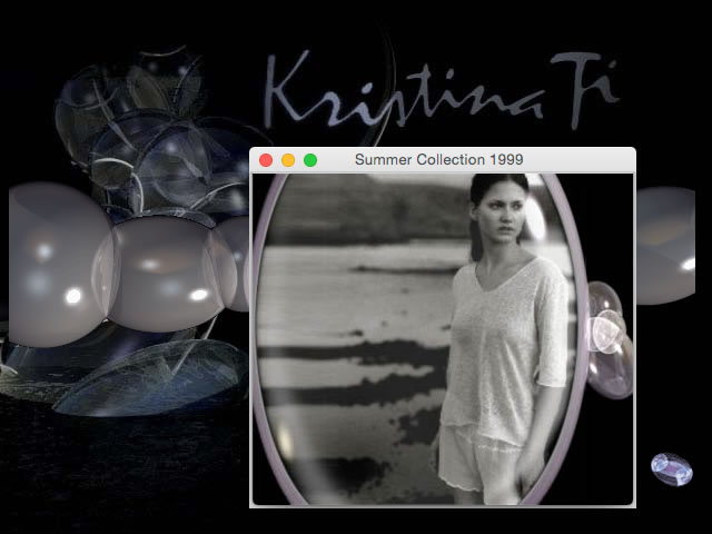 Kristina Ti's website - Summer Collection window